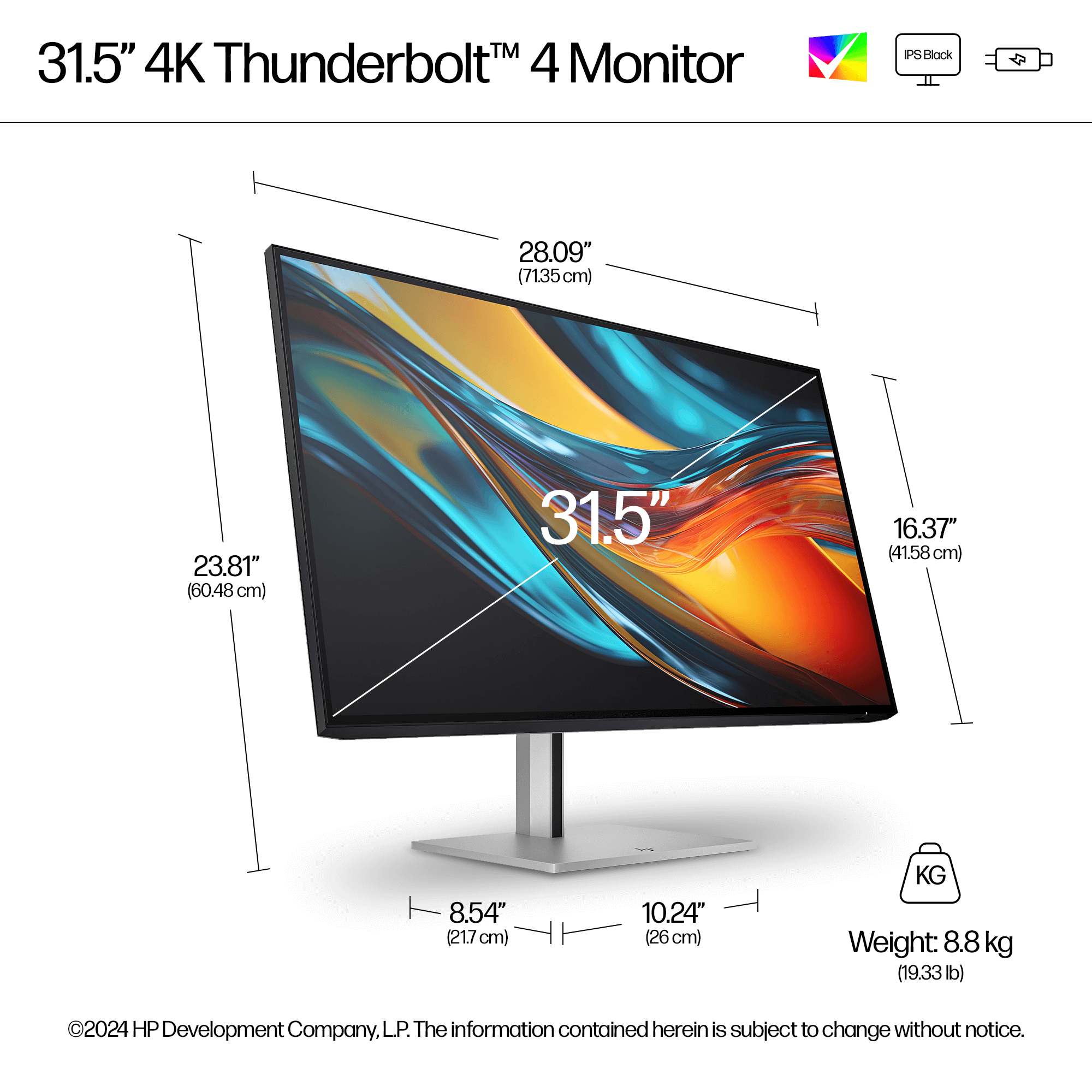 HP Series 7 Pro 31.5" 4K Thunderbolt 4 Monitor - 732pk